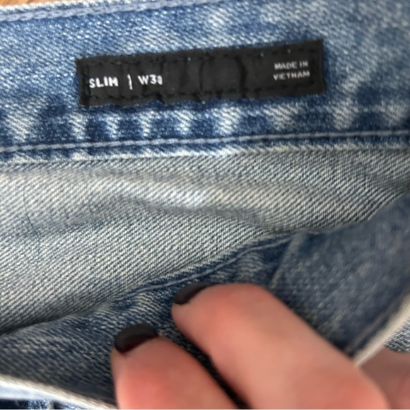 PacSun | Slim White Strip Jeans - Picture 9 of 11